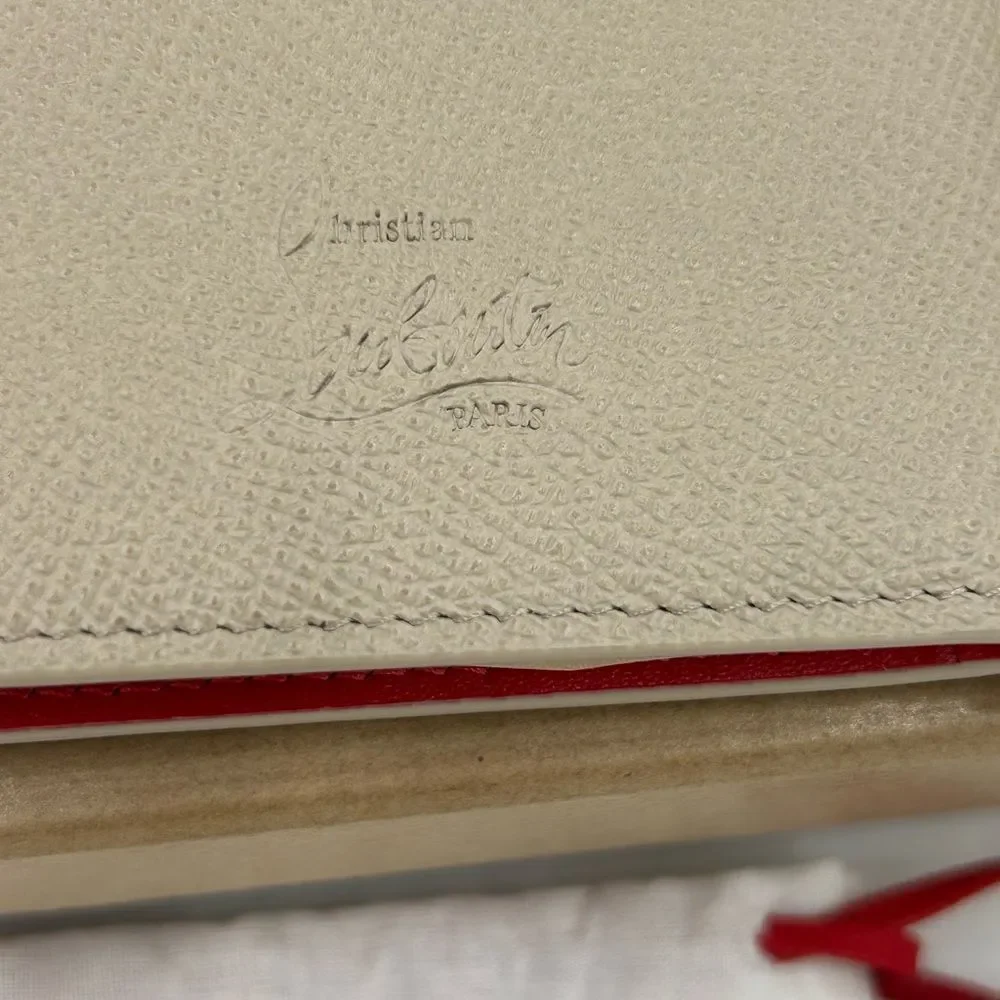 Men's Christian Louboutin calf leather wallet made in Italy NWT